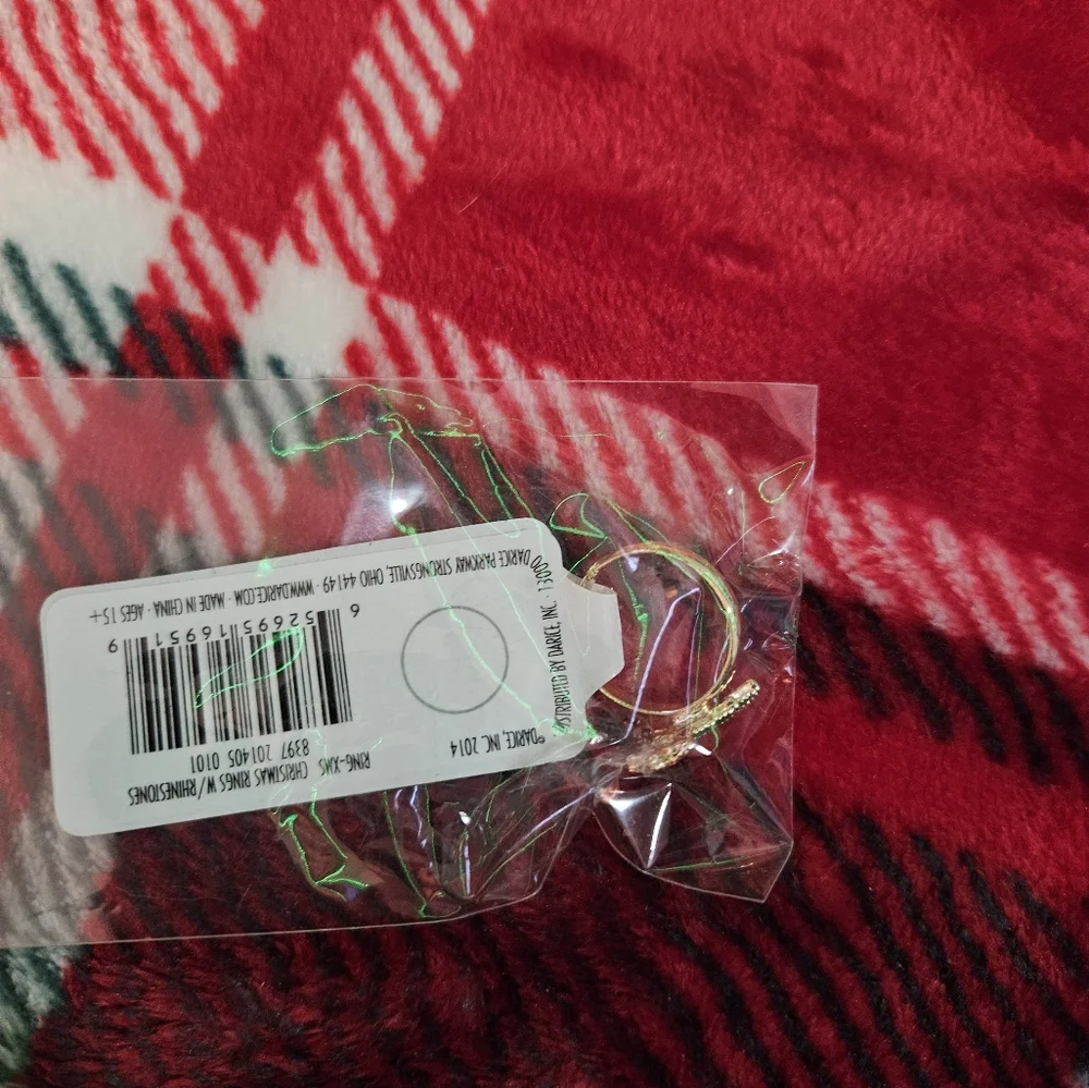Girls christmas bracelet and ring set